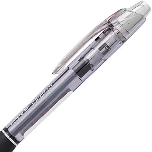 Pentel RSVP Super RT Ballpoint Pen, (0.7mm) Fine Line, Black Ink, Box of 12 (BX477-A)