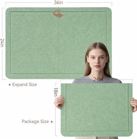 Felt Bulletin Board 36x24 inches, Decorative Pin Board for Home & Office