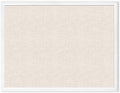 U Brands Farmhouse Linen Bulletin Board, 40" x 30", White Wood Style Frame, Industrial Grade Pinning Surface