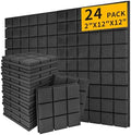 Sound Proof Foam Panels for Walls, High-Density Sound Proof Panels for Walls, Acoustic Panels Sound Absorbing for Noise Absorbing Canceling (24 Pack Mushroom, 2x12x12 Inches)