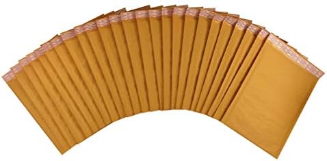 Amazon Basics Kraft Bubble Self-Seal Padded Mailing Envelopes, 10.5" x 16" (Internal Size 10.25" x 15"), Shipping Packaging, Brown, 25-Pack