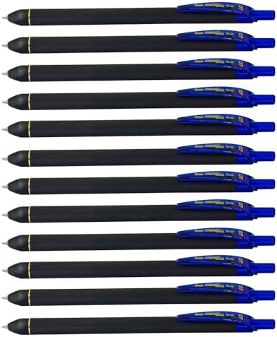Pentel EnerGel Kuro Liquid Gel Pen, (0.7mm) Medium line, Blue Ink, 12 Pack (BL437R1-C)