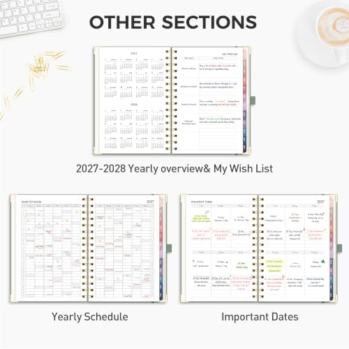 RETTACY 2027 Planner, Weekly and Monthly, A5 Size (5.7" x 8.3")