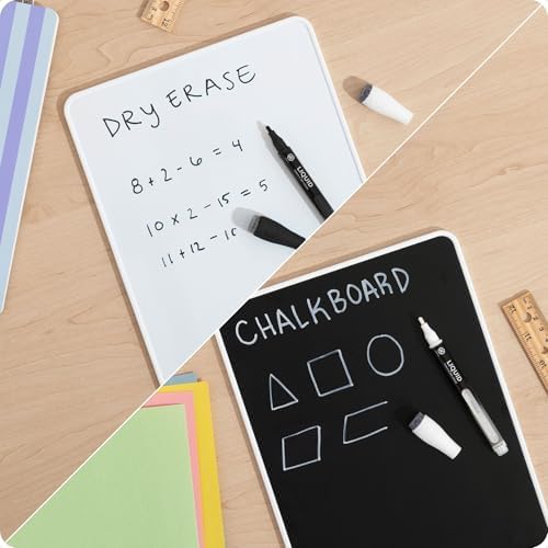 U Brands Mini Dry Erase Board for School, 1 Count Double Sided - White
