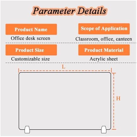 Frosted Acrylic Privacy Panel for Free Standing Desk - Portable Divider for Office & Home - Student Test Shield - Enhances Focus & Reduces Distractions