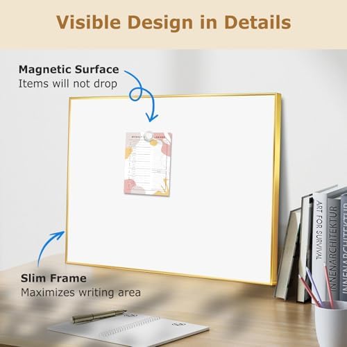Magnetic Whiteboard, 24" x 18" Dry Erase White Board for Wall