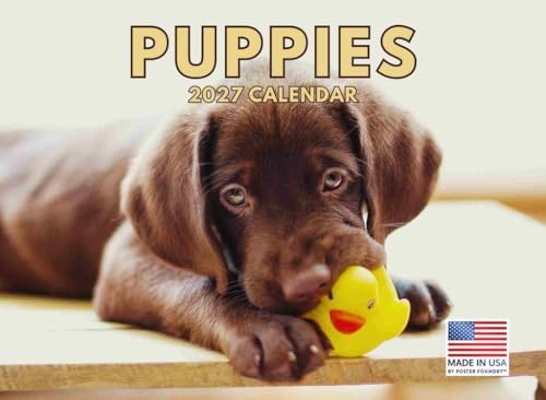 Puppy Calendar 2027 Puppies Monthly Wall Calender 12 Month