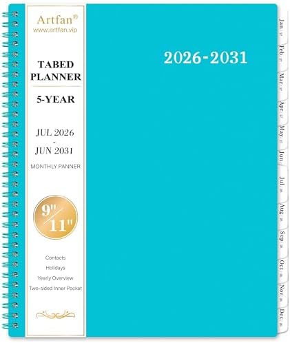 2026-2031 Monthly Planner/Monthly Calendar - 5 Year Monthly Planner