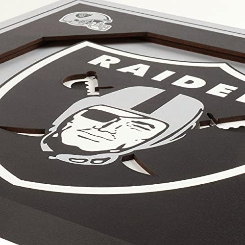YouTheFan NFL Las Vegas Raiders 3D Logo Series Wall Art