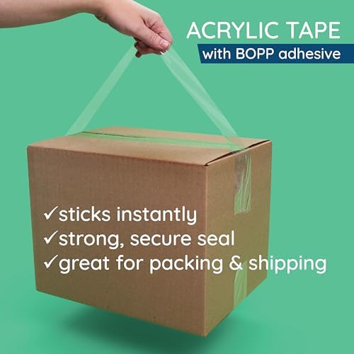 Blue Summit Supplies 12 Pack Clear Packing Tape, 1.88" x 60 yd, 2.7mil