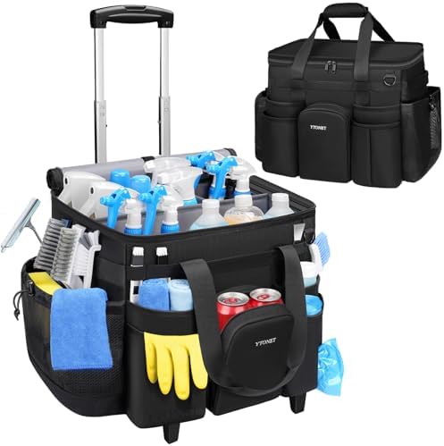 Ytonet XXL Rolling Cleaning Caddy, Large Cleaning Caddy with Wheels