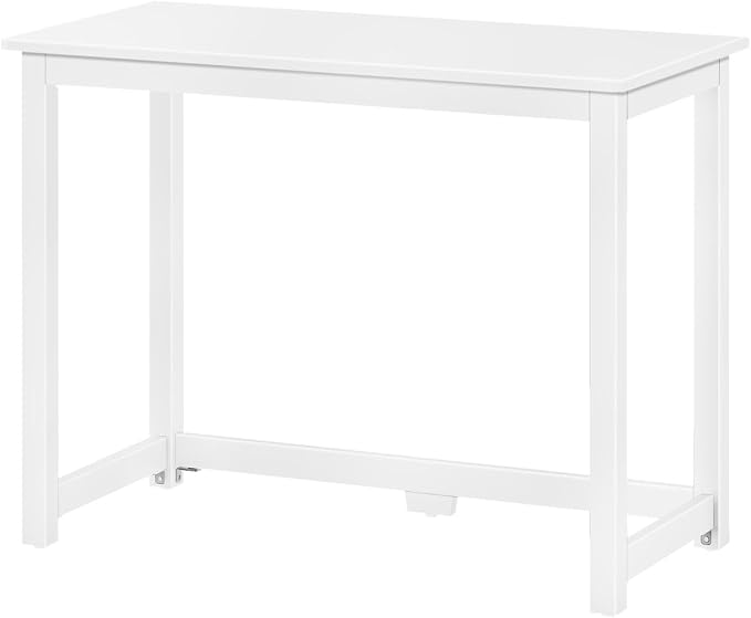 Plank+Beam Classic Desk, 40 Inch, White | Wooden Writing Desk, Non-Toxic Finishes, Large Desk Space, Engineered Wood, Matching Style, Solid Wood