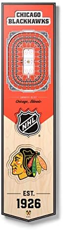 YouTheFan NHL Chicago Blackhawks 3D 8 x 32 Stadium Banner