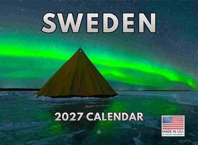Sweden Calendar 2027 Monthly Wall Calender 12 Month