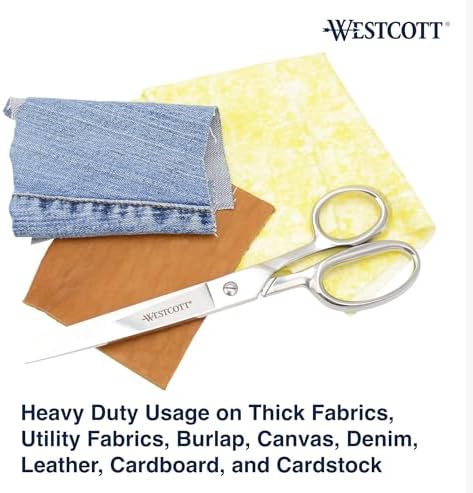 Westcott 9in Forged Classic Fabric and Paper Scissors, Heavy Duty, Knife-Edge for Sewing, Tailoring, General Arts and Crafts, Office