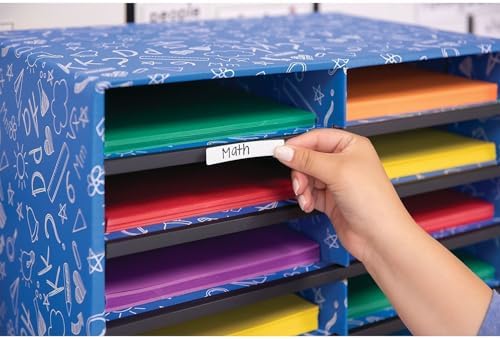 Bankers Box 15-Compartment Literature Sorter, 28.5" x 12.375", Blue