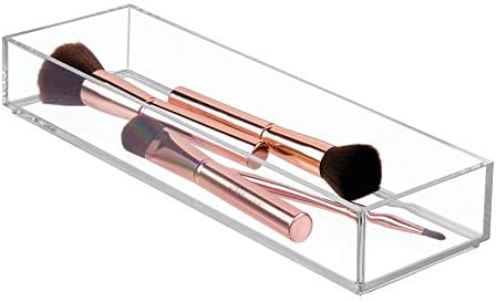 iDesign Plastic Drawer Organizer, 4" x 12" x 2", Clear