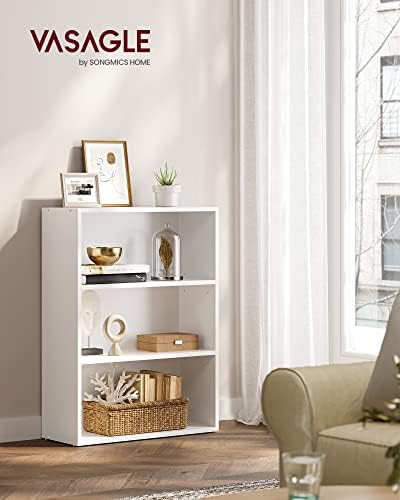 VASAGLE Set of 2 3-Tier Bookshelves, 23.6 Inches Wide