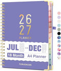 Jul 2026 - Dec 2027 Planner, Forvencer 18 Month Planner 2026-2027, 8.5"x11"