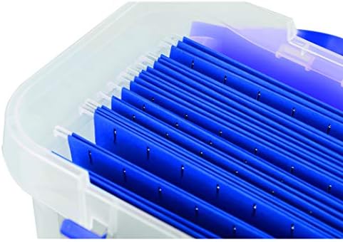 Bankers Box Heavy Duty Portable Plastic File Box with Hanging Rails, Letter, 1 Pack (0086304)
