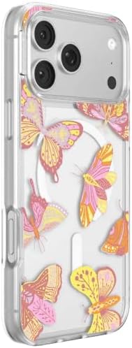 PopSockets iPhone 17 Pro Max Phone Case with MagSafe- Sunset Mariposa | Magnetic, Wireless Charging, Camera & Drop Protection, Butterfly, Moth, Luna, Western, Boho, Aesthetic