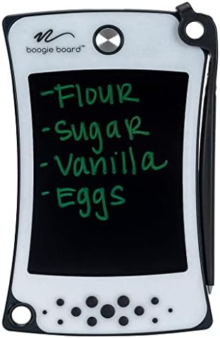 Boogie Board Jot Pocket Writing Tablet - Includes Small 4.5 inch LCD Writing Tablet, Instant Erase, Stylus Pen and Built-in Kickstand, Gray