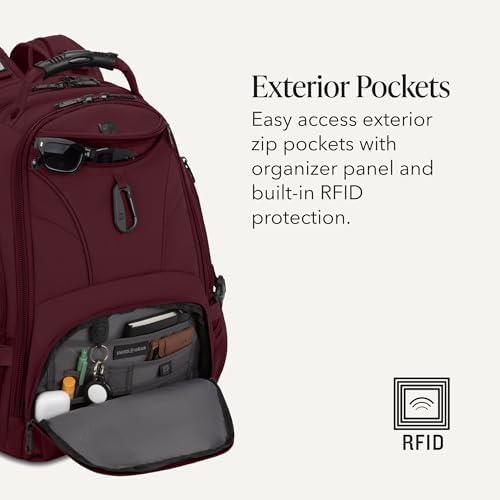 SWISSGEAR 1900 ScanSmart Laptop Backpack, Fits Most 17-Inch Laptops, TSA-Friendly Lay-Flat Design, RFID Protection, and Tablet Pocket, Black, 31L, 18.5-Inch