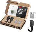 3M CLAW 15 lb. 2 Drywall Black Hooks & 2 Extra Picture Hangers, Heavyweight Hanging Solution for Backpacks, Jackets, Pictures and Room Decor, Cute Wall Hooks - 4 Pack