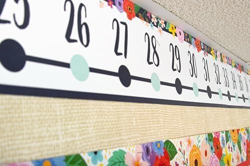 Teacher Created Resources Wildflowers Number Line (-20 to +120) Bulletin Board (TCR6817)