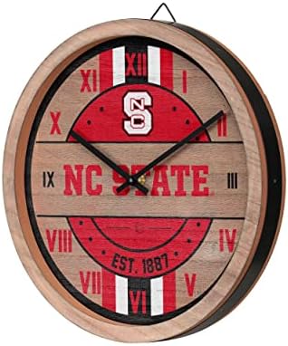 FOCO NCAA Wooden Barrel Wall Clock