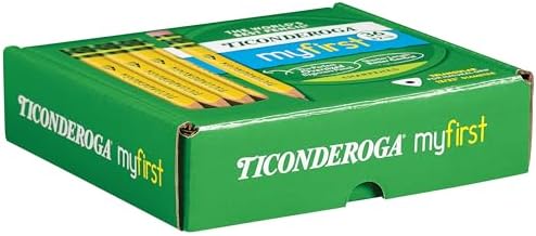 Ticonderoga My First Short Triangular Wood-Cased Pencils, #2 HB Soft