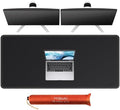 Mydours 52" x 24" XXL Large Desk Mat, PU Leather Full Desk Mouse Pad, Black