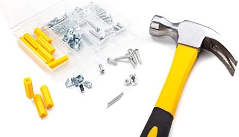 CARTMAN 218-Piece Household Tool Set, Yellow Home Repair Kit With Tool Case