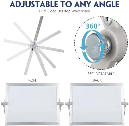 AmazingSpark 4 Pcs Small Dry Erase White Board with Stand 12 x 8'', White
