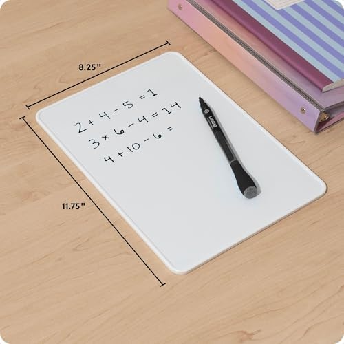 U Brands Mini Dry Erase Board for School, 1 Count Double Sided - White