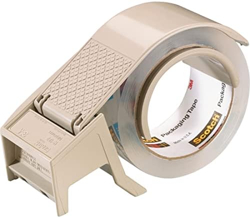3M Scotch Box Sealing Tape Hand Dispenser H122, Gray, for 2" Tape