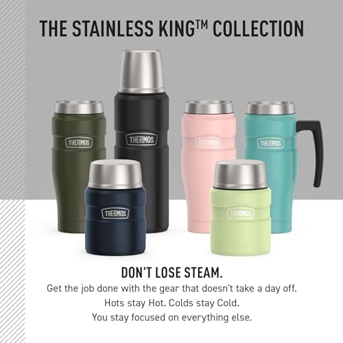 THERMOS Stainless King Vacuum-Insulated Food Jar, 24 Ounce, Matte Teal