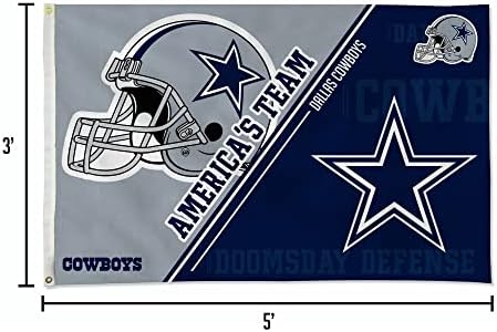 NFL Rico Industries Standard 3' x 5' Banner Flag Single Sided - Indoor or Outdoor - Home Décor