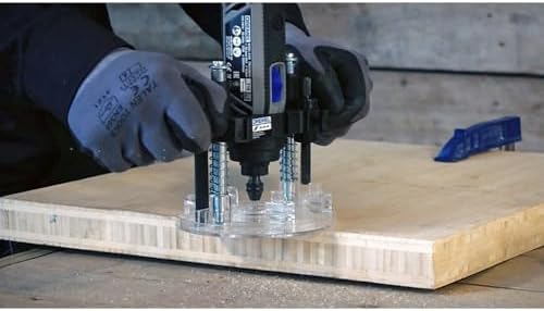 Dremel 335-01 Rotary Tool Plunge Router Attachment, Compact & Lightweight for Light-Duty Routing Projects, Perfect for Woodworking & Inlay Work, Black Medium