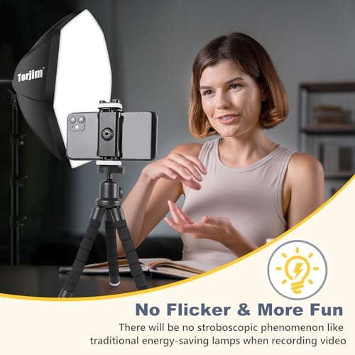 Torjim Softbox Photography Lighting Kit | 20" X 20" & 85W LED Studio Light
