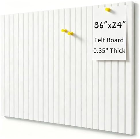 Felt Bulletin Board for Wall, White – 6 Pack Cork Board Alternative