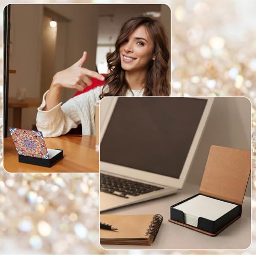Saillong 4 Pcs Christmas Mandala Diamond Art Note Box Diamond Painting Box