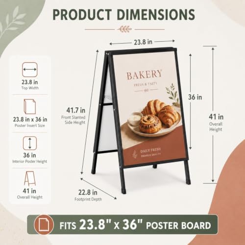 4 Pack A Frame Sign Holder-24x36 Inch, Frame Only