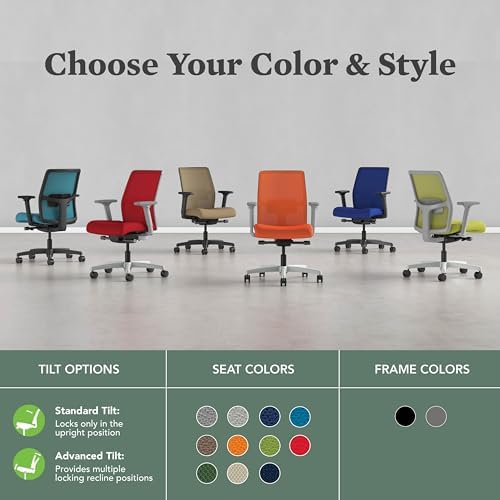 HON Ignition 2.0 Low Back Ergonomic Office Chair, Desk Chair, Onyx