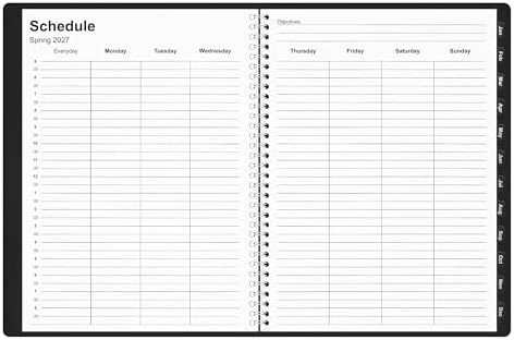 Staples 2027 Monthly Planner, 8x11 Inch, Black Faux Leather, ST52184