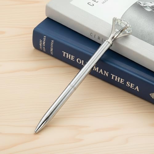 HISHER 20 Pack Custom Crystal Ballpoint Pens Smooth ABS Plastic Twist Pen
