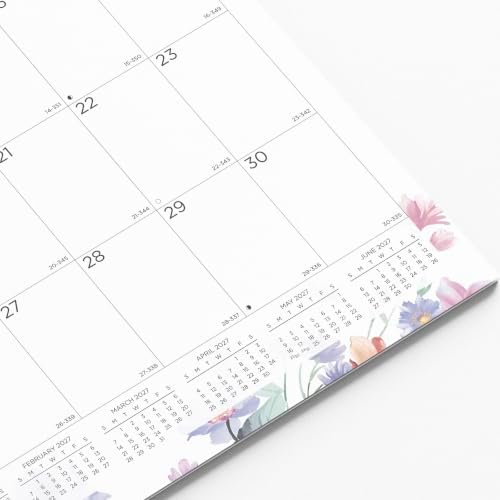 Blueline® 2027 Colorful Monthly Wall Calendar, 12 Months, January to December, Gold Twin-Wire Binding, 12" x 17", Passion (C173126)