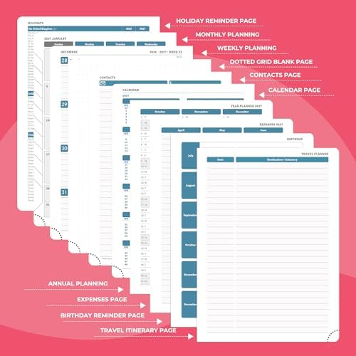 Planner 2026-2027 Daily Daily Weekly and Monthly,11.5"x8.5"