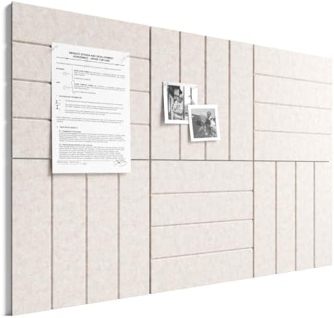 Bumusty 36" x 24" Large Cork Board Alternative, Oatmeal