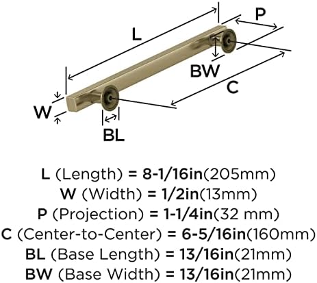 Amerock 6-5/16" Everett Golden Champagne Drawer Pull